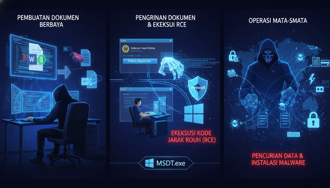 Eksploitasi Zero-Day: Bagaimana Kerentanan 'Follina' Digunakan dalam Operasi Mata-Mata